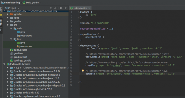 Download Cucumber Dependencies - Letzdotesting