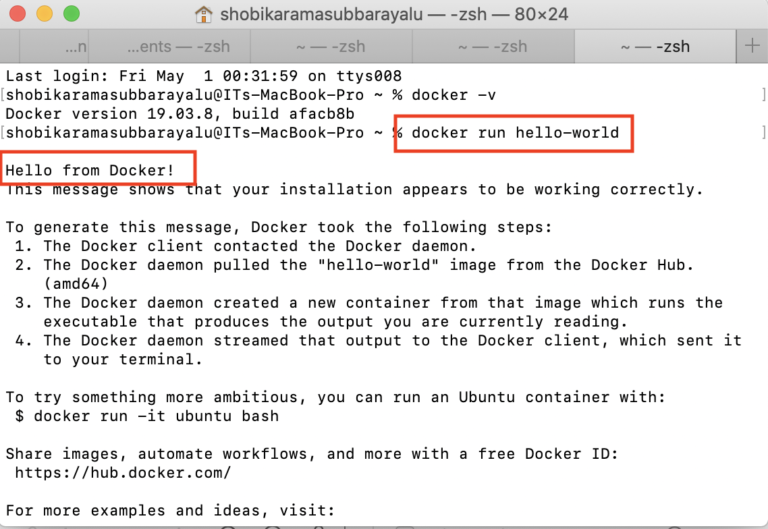 how to install docker on mac terminal